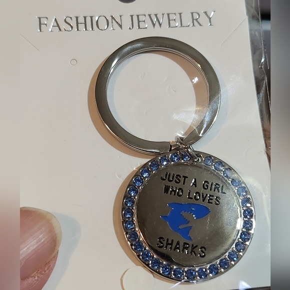 Other - Blue and Silver Shark Keychain
